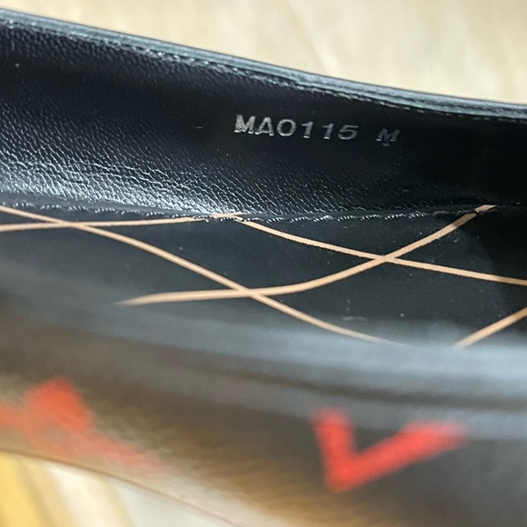 New Authentic Louis Vuitton BLACK RED Monogram NEW REVIVAL BALLERINA Shoes - Picture 8 of 8